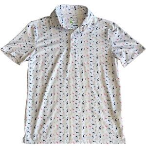 TAILORBYRD Boys Youth Flamingo Performance Polo Size Medium 10-12